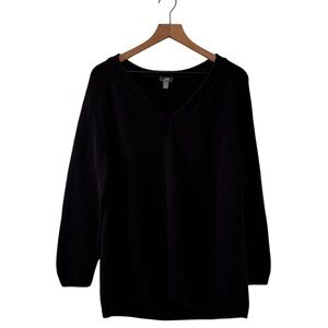 J Jill Cotton V Neck Knit Tunic Sweater 1X